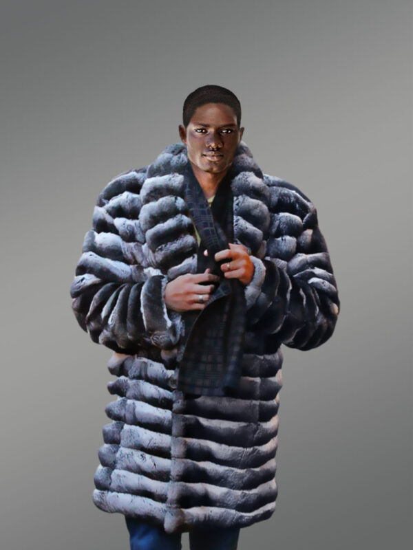 Men’s Long Chinchilla Coat - Image 4