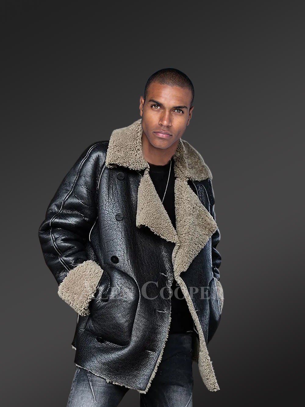 Genuine Shearling Coats in Black to Redefine Winter Dressing Trends! - Image 3
