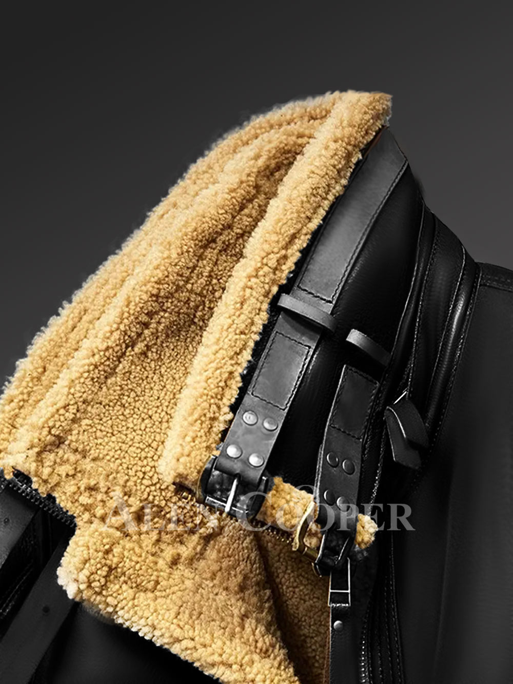 Original Shearling Bomber Coat - Image 5