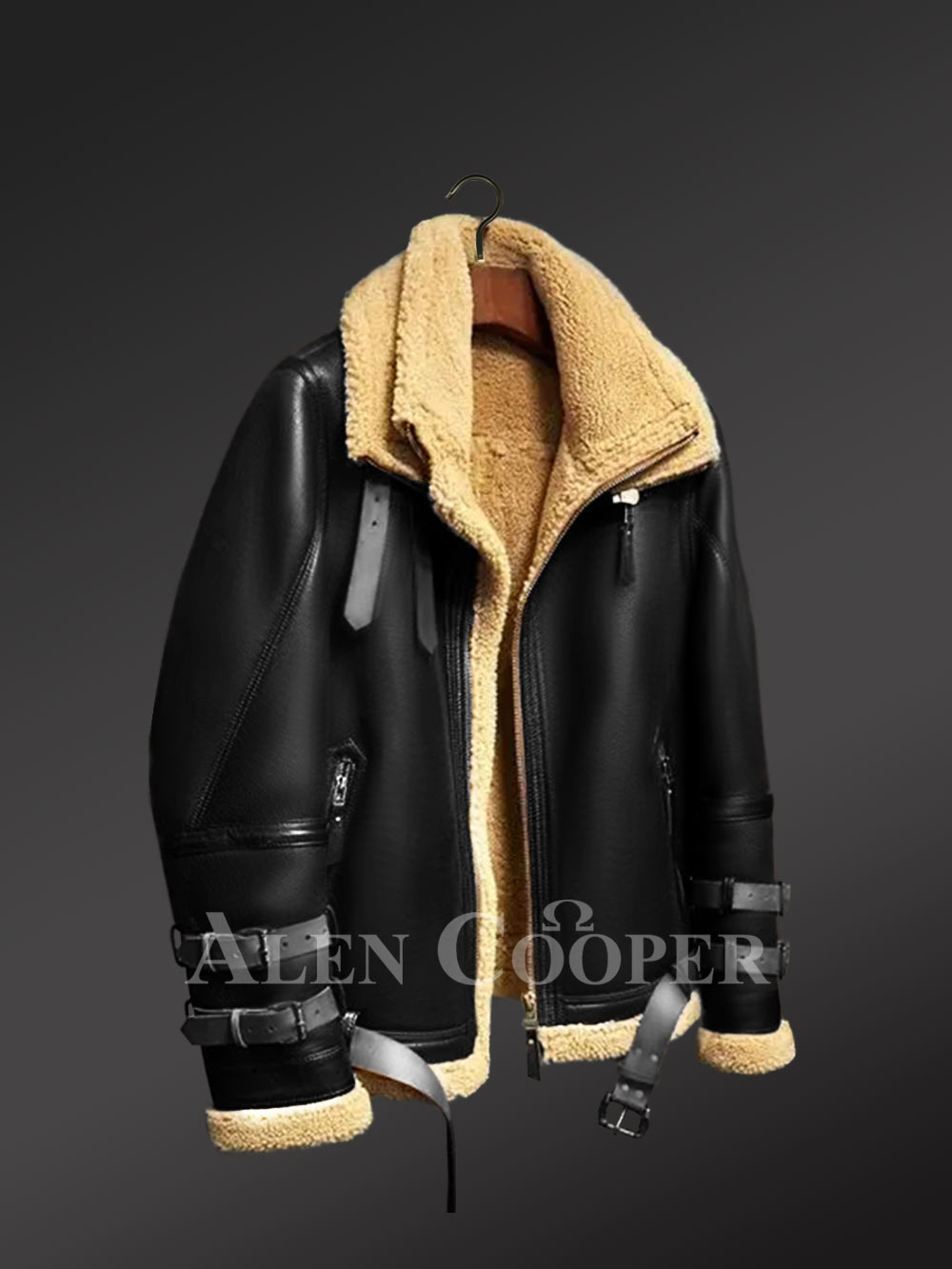 Original Shearling Bomber Coat - Image 2