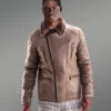 Biker Shearling Jacket for Stylish Men!