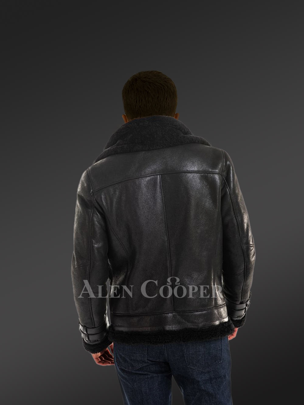 Black Lamb Fur Jacket for Men, an Irresistible Winter Wear Radiating Sophistication - Image 3