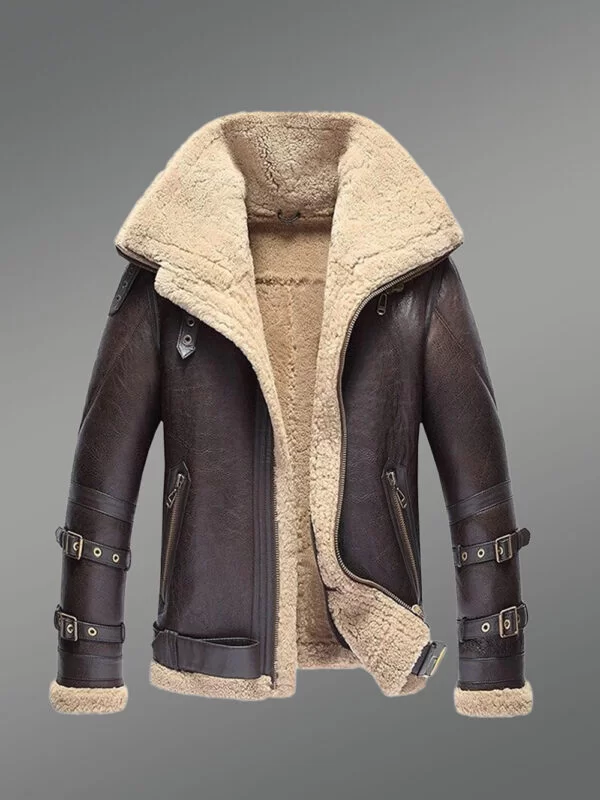 Premium Shepskin Shearling Wear in Brown - Image 3