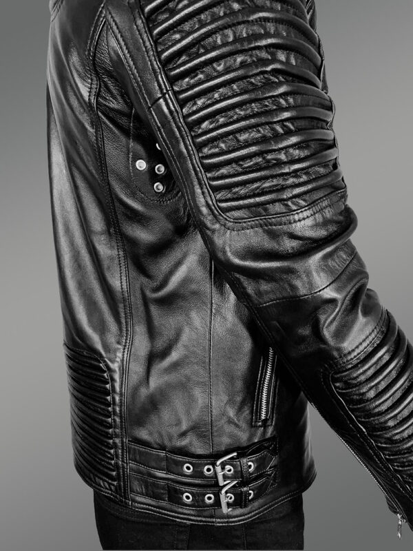 Chic Authentic Leather Jacket with Belt for Stylish Men