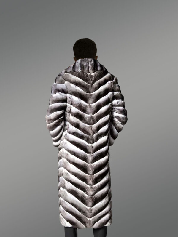 Chinchilla Fur Long Coat for Men - Image 10