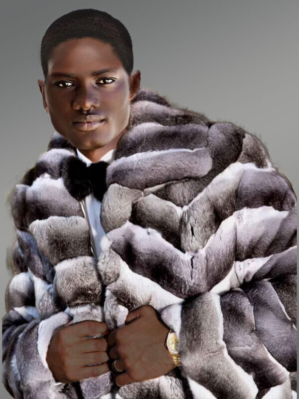 Chinchilla Fur Long Coat for Men - Image 7