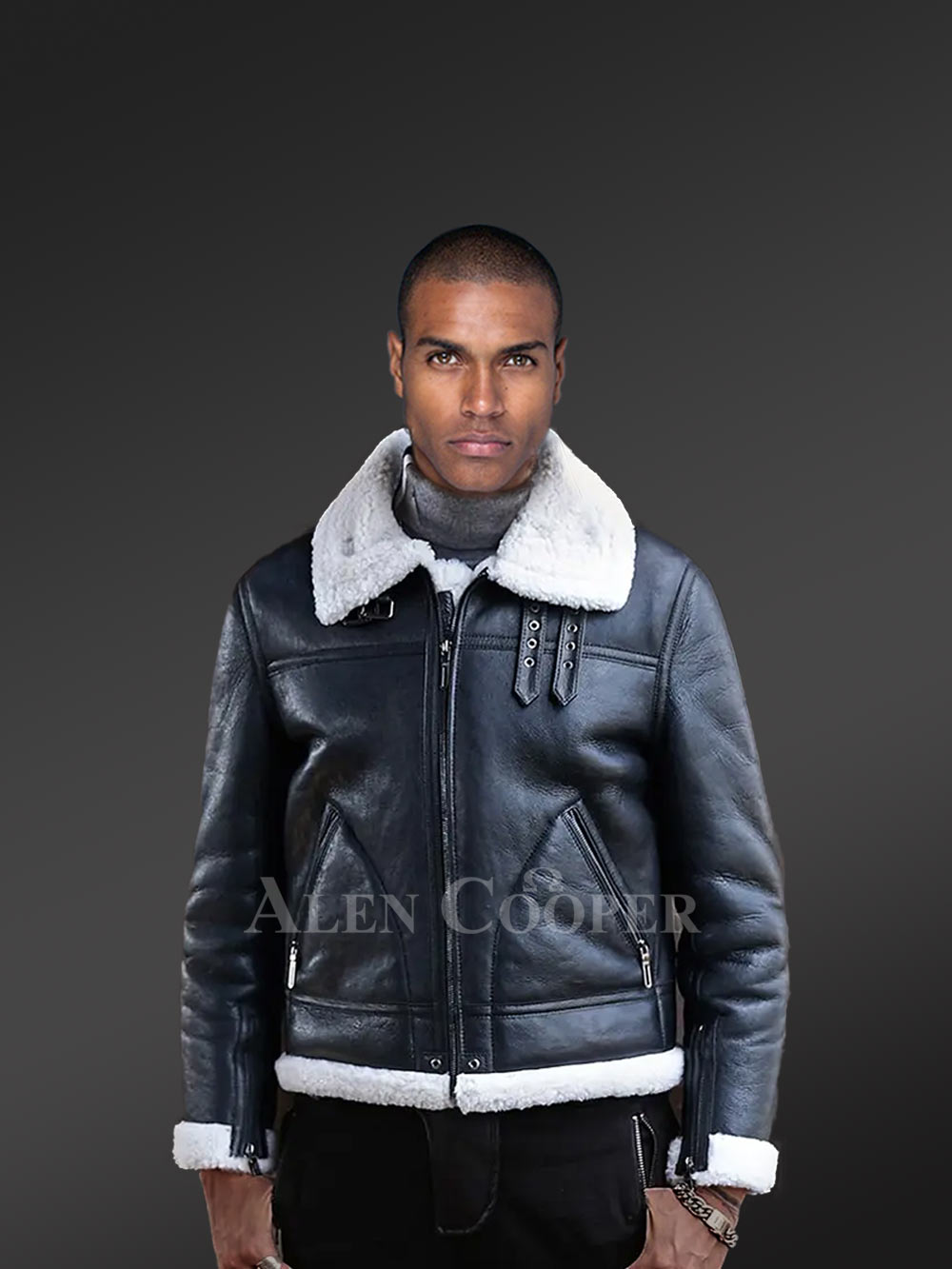 Double-Sided Shearling Jacket for Men - Image 3