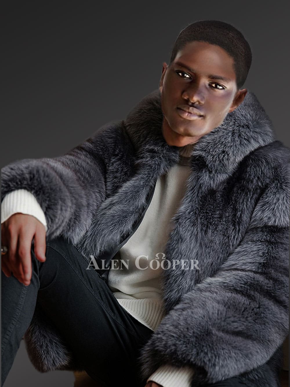Mens Fox Fur Coat with Hood to Stay Fashionable with Maximum Protection - Image 4