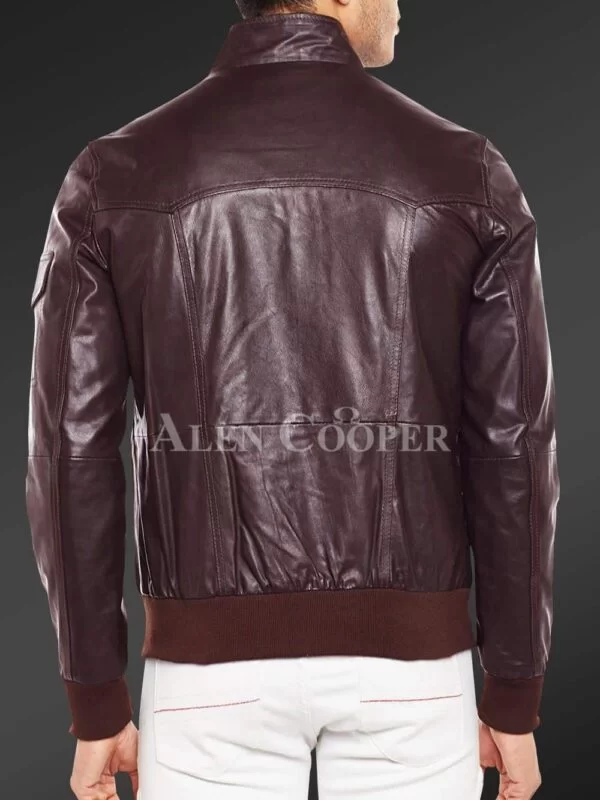 Glossy Super Smooth Real Leather Jacket for Men - Image 15