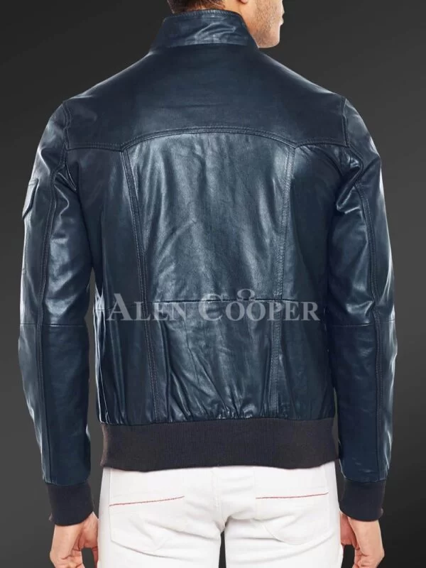 Glossy Super Smooth Real Leather Jacket for Men - Image 14