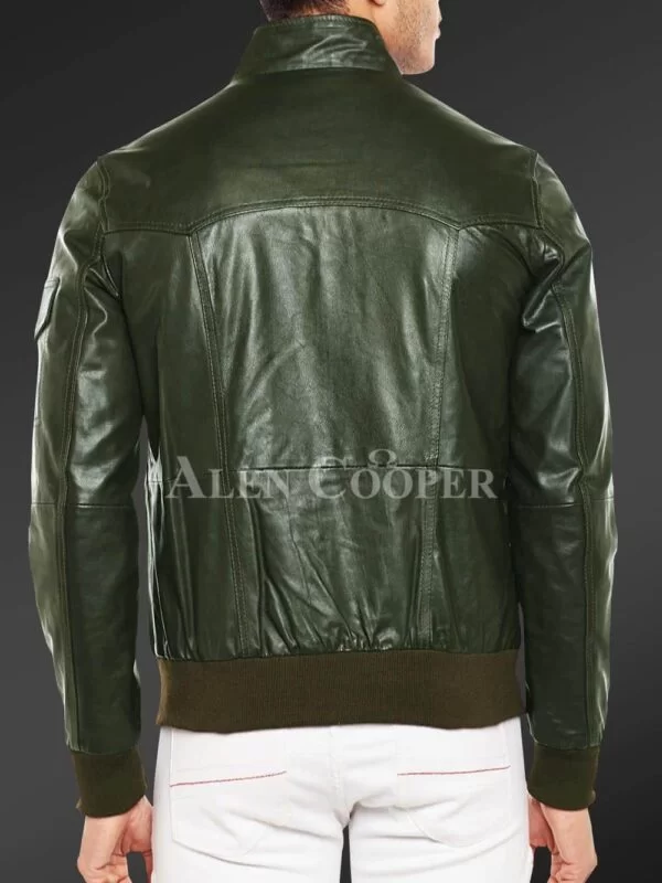 Glossy Super Smooth Real Leather Jacket for Men - Image 13