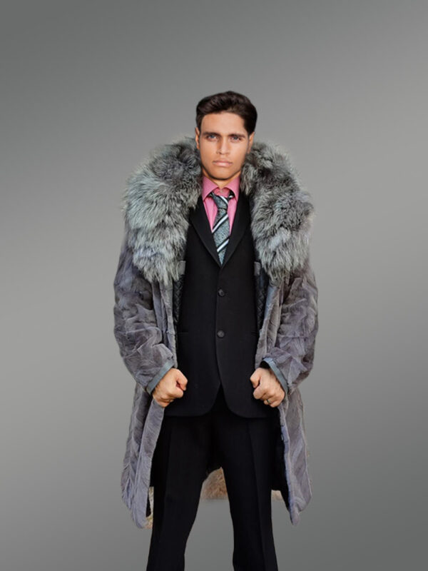 Gray mink coat for men