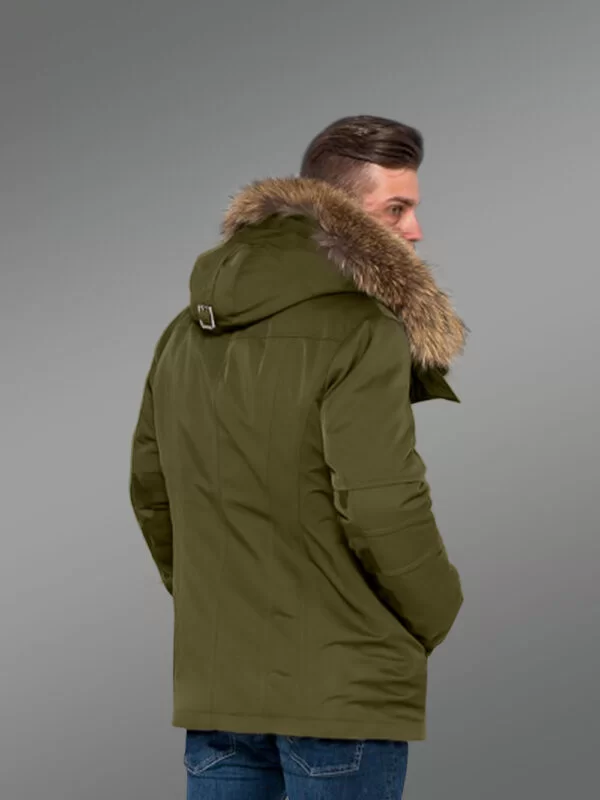 Hybrid Green Finn Raccoon Fur Parka Convertibles to Make Men Trendier and More Fashionable With Rabbit Liner - Image 5