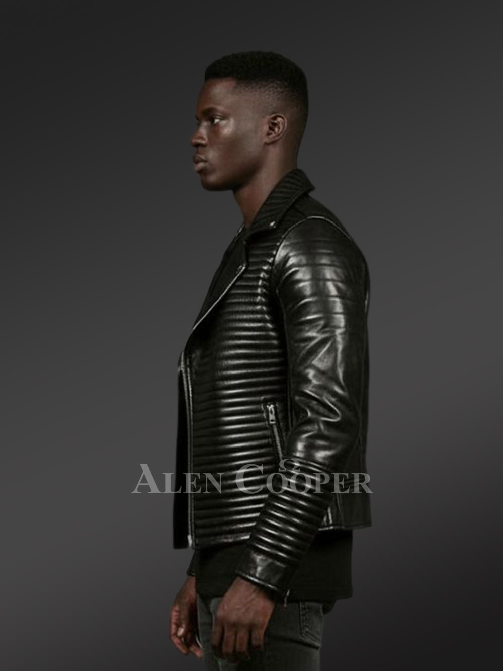 Leather Biker Jacket with Notched Lapel – Bold Looks with Max Comfort - Image 2