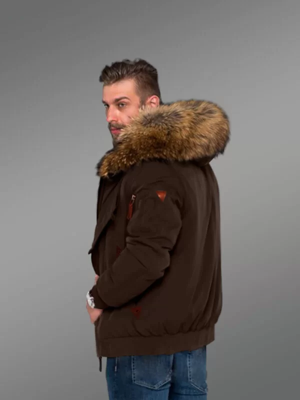 Outstanding Hybrid Coffee Finn Raccoon Fur Parka to Make Men Look Trendier and Elegant With Rabbit Liner - Image 5