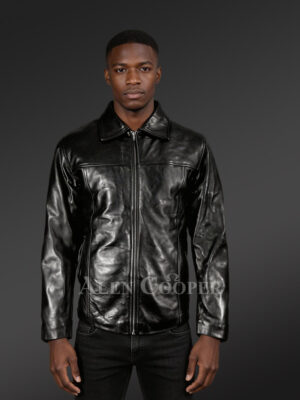 Mens Black Lambskin Leather Jacket – Charismatic Looks with a Touch of Comfort