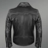 Men’s Black Leather Motorcycle Biker Jacket