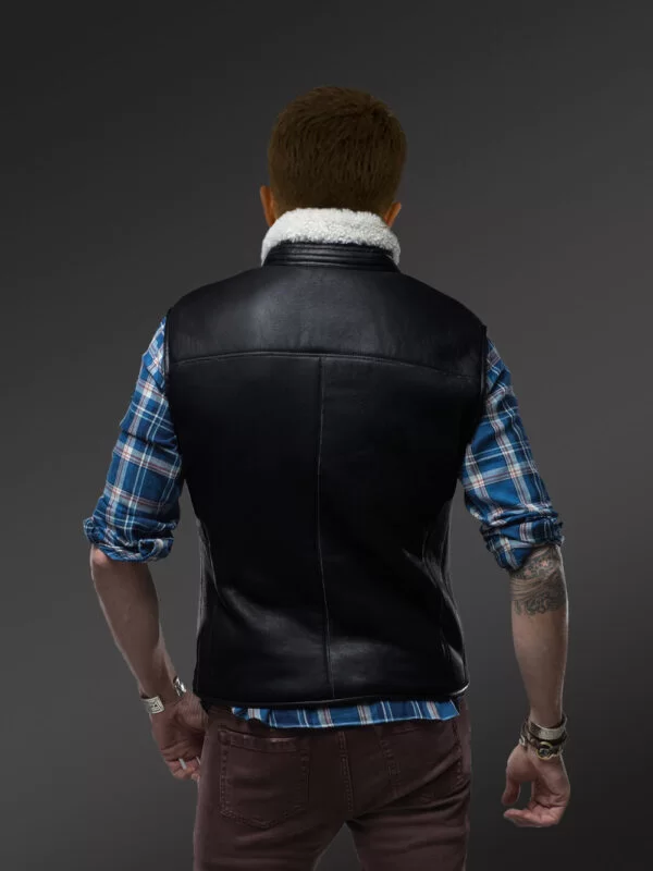 Double Face Shearling Vest for Men - Image 5