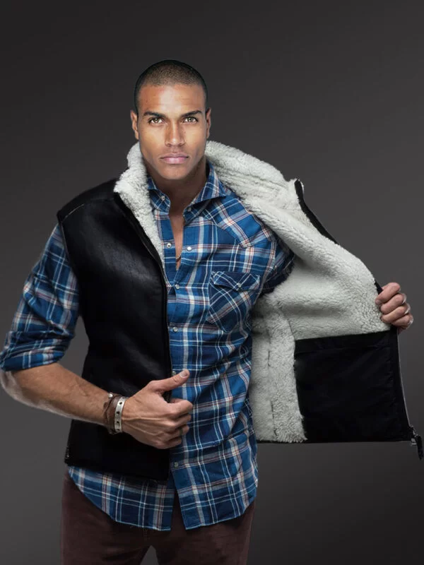 Double Face Shearling Vest for Men - Image 2