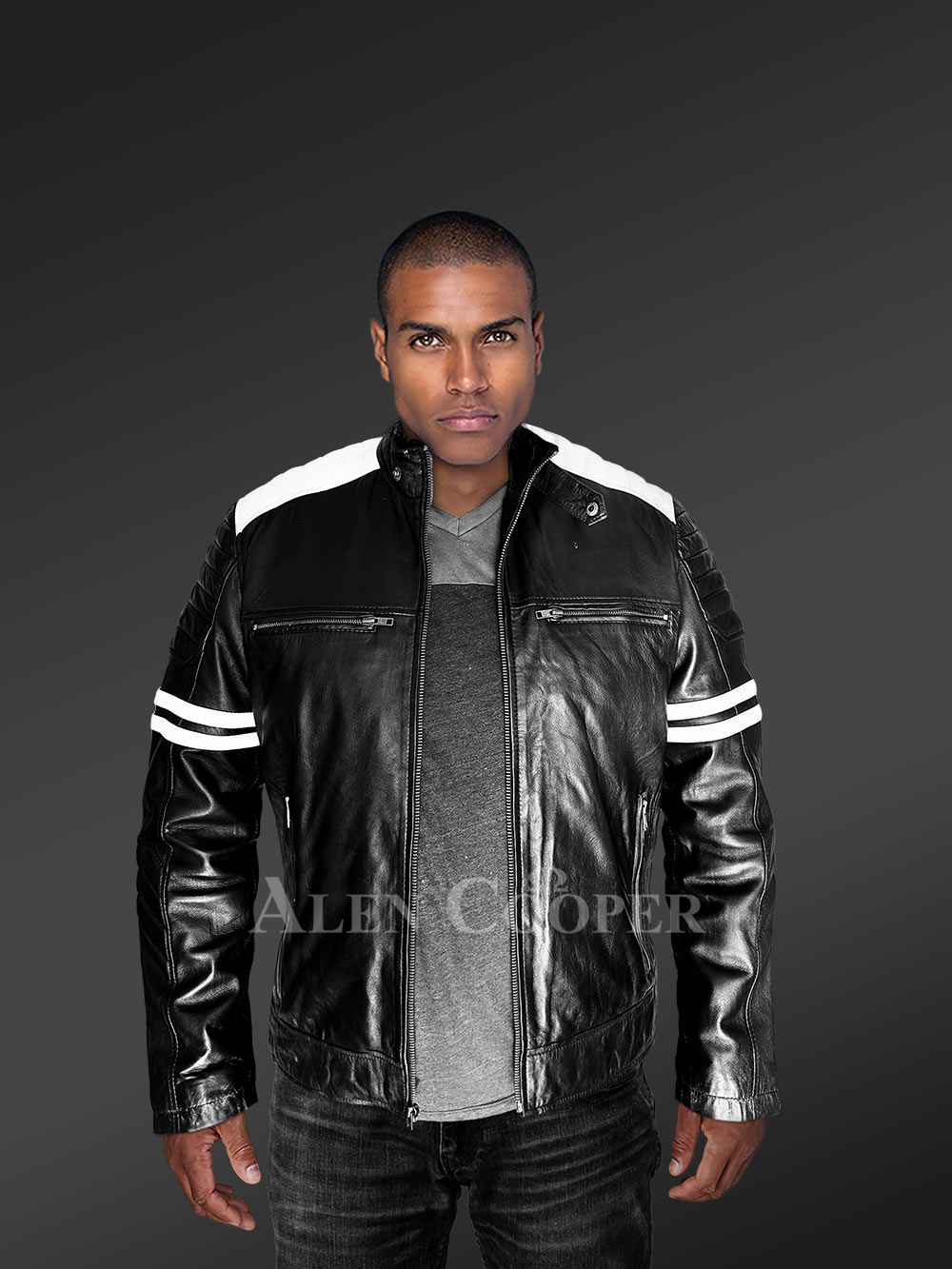 Men’s Motorcycle Jacket - Image 3