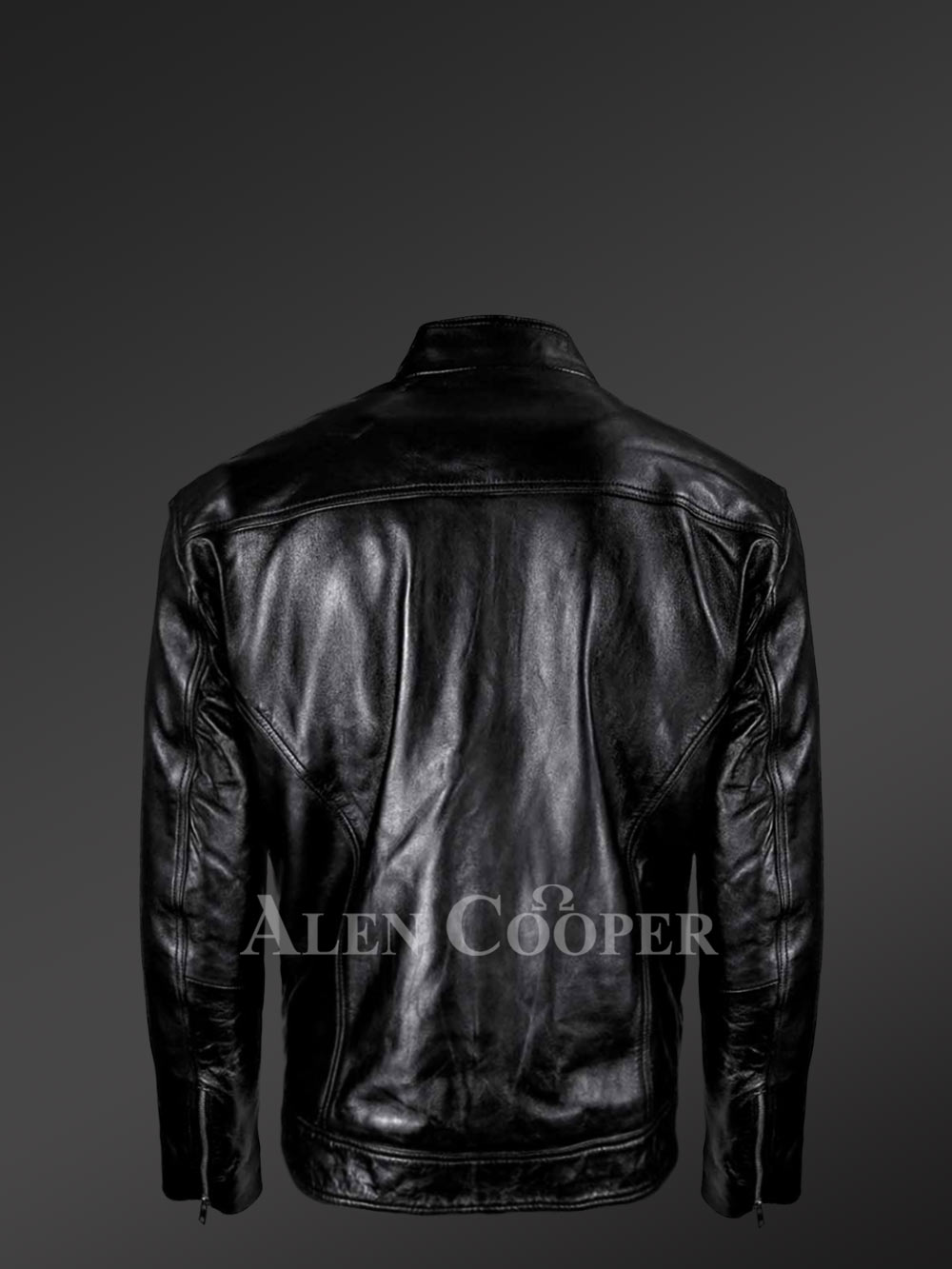Mens Black Leather Moto Jacket – High-Fashion Looks with Maximum Comfort - Image 3