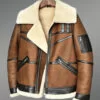 Men's Shearling bomber Jacket in Tan (1)