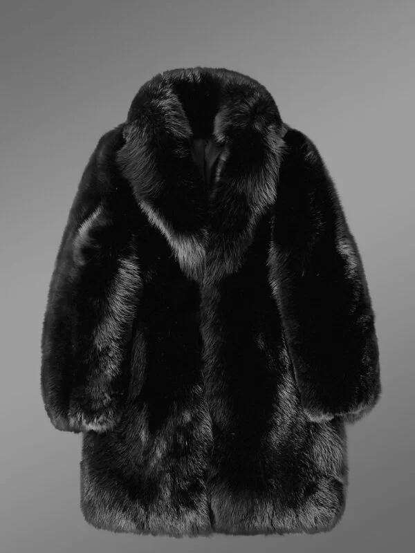 Mens Black Fox Fur Coat for a Bold & Classy Look - Image 7