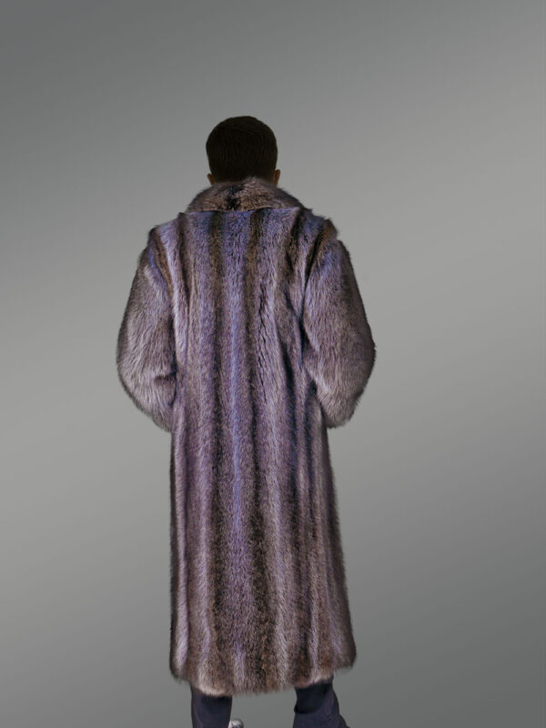 Raccoon Fur Long Coat for Men - Image 3