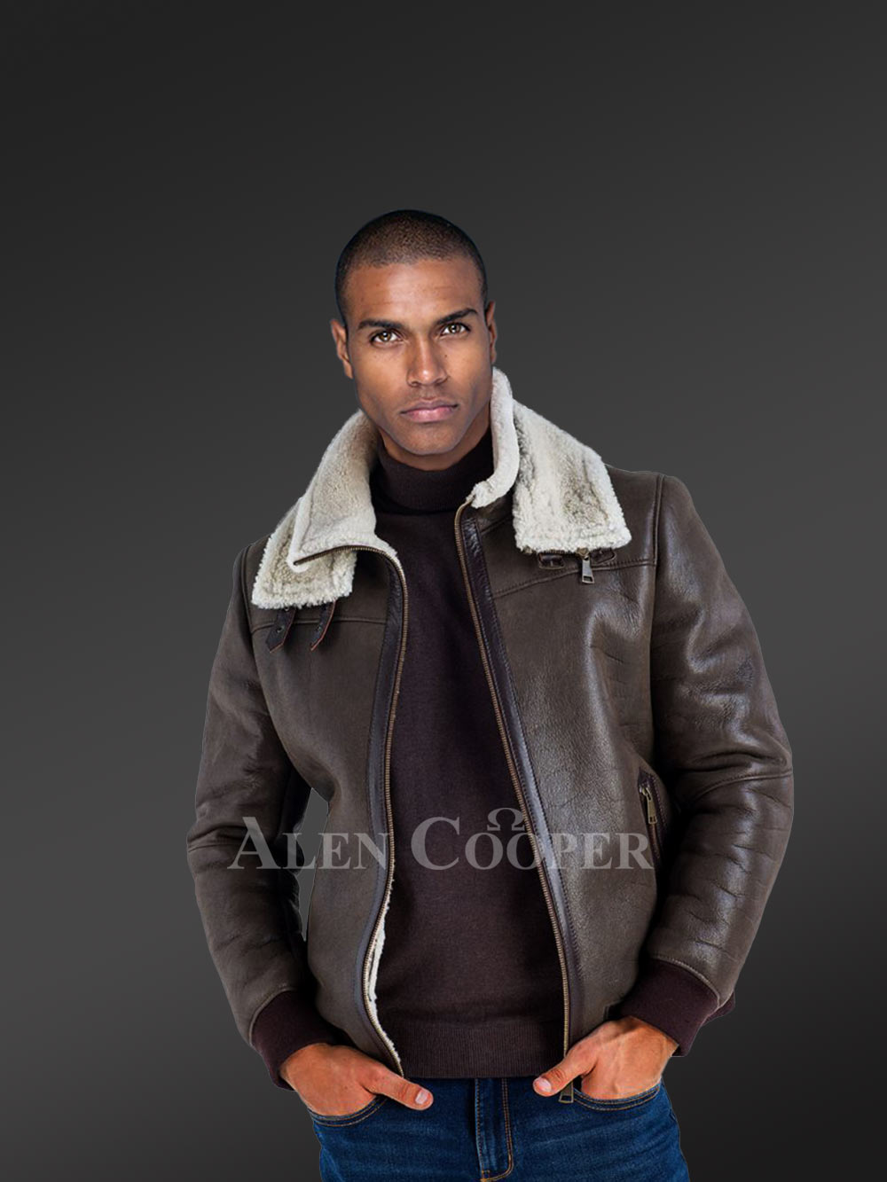 Real Stylish Shearling Jackets for Men - Image 2