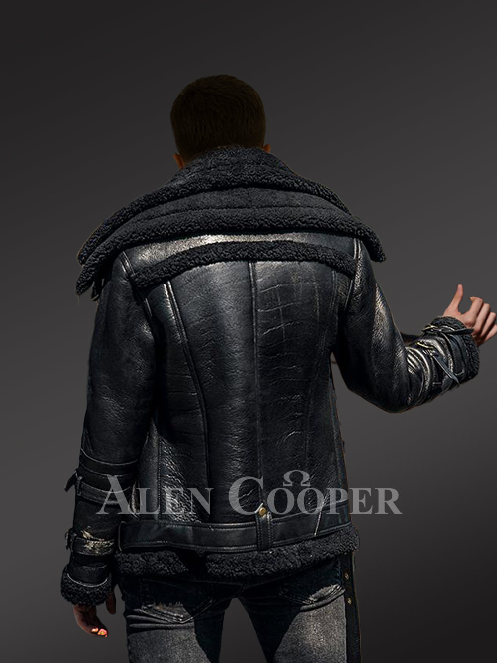 Ethnic Nappa Finished Sheepskin Shearling Jacket - Image 2