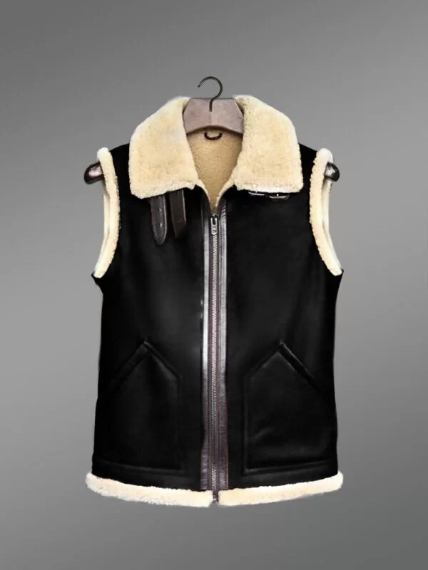 Sleeveless Black Shearling Jackets to Boost Manly Charm This Winter! - Image 3