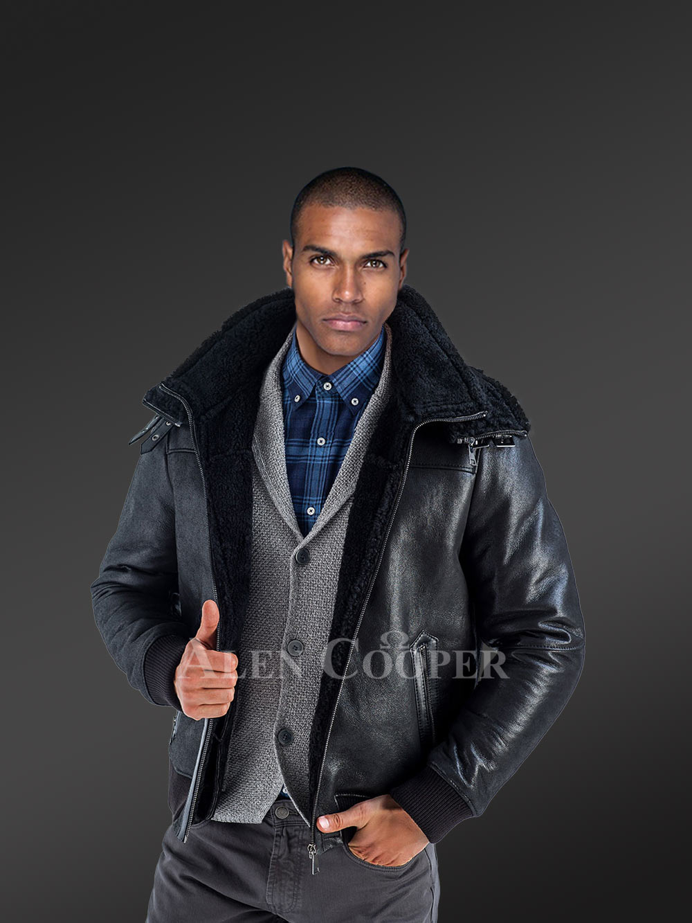 Stylish Shearling Jackets for Men - Image 3