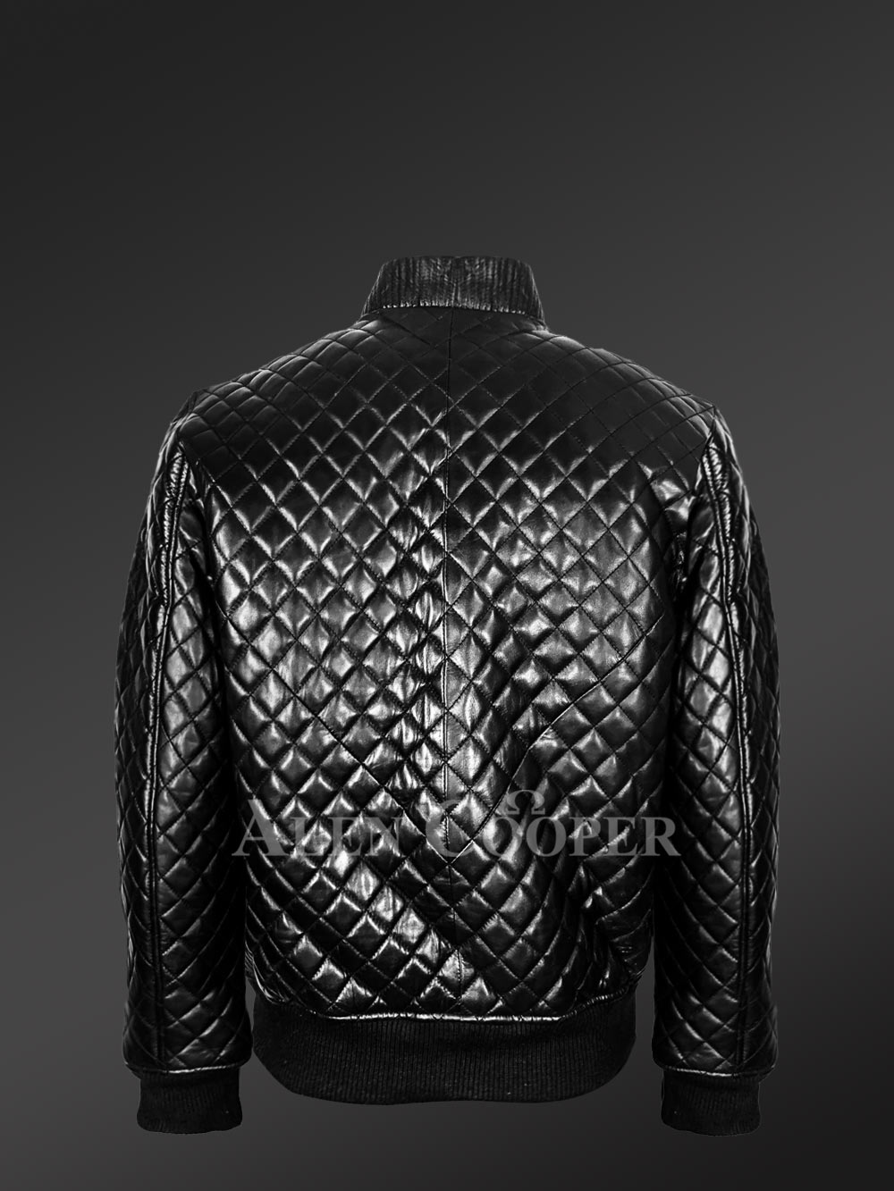 Stylish and Attractive Leather Quilted Baseball Bomber Jacket - Image 4