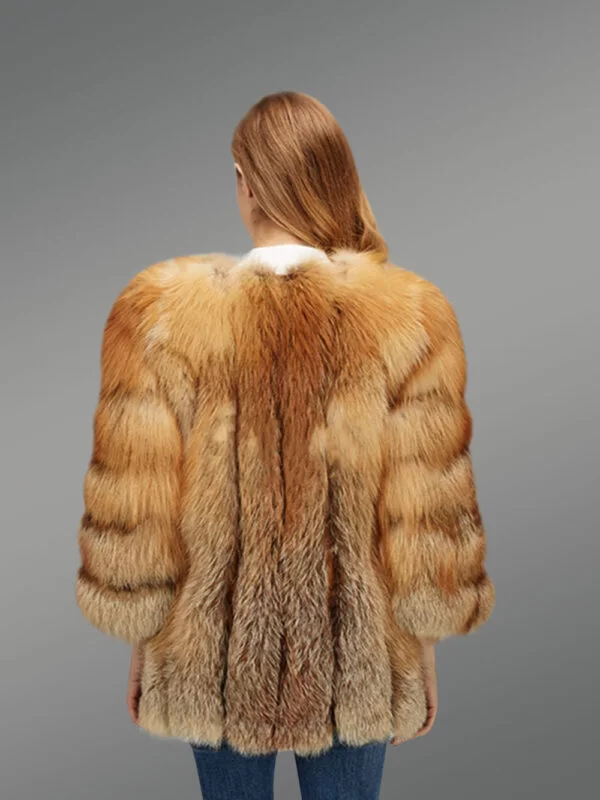 Women's Stylish and Warm Arctic Fox Fur Casual Winter Coat - Image 6