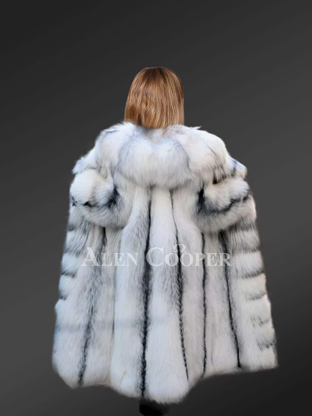 Artic Fox Fur Long Coat - Image 6