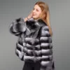 Authentic and Real Chinchilla Fur Bomber furrik (2)