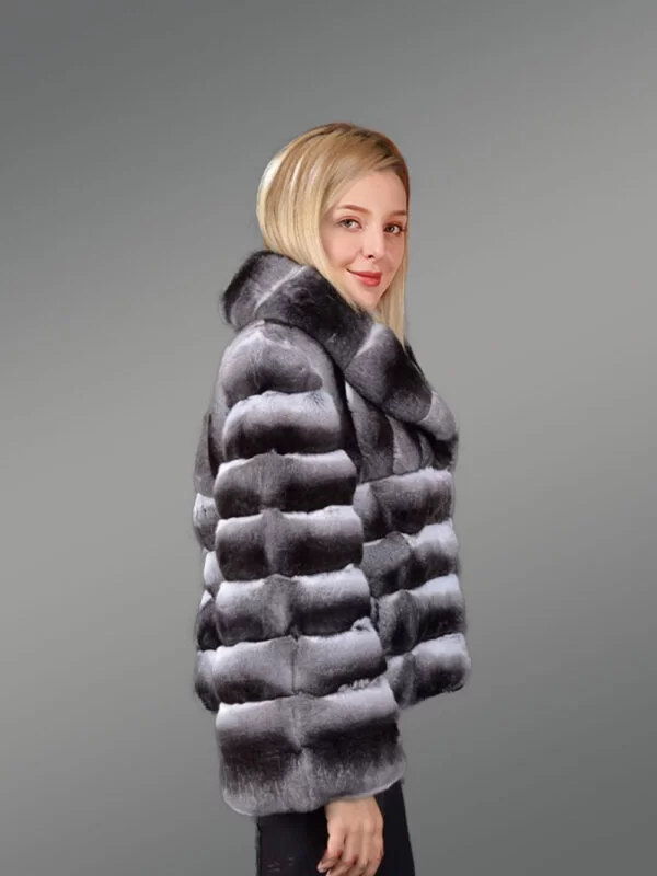 Authentic and Real Chinchilla Fur Bomber furrik (5)