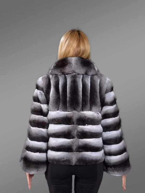 Authentic and Real Chinchilla Fur Bomber furrik (8)