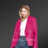 Authentic leather jackets in pink for gorgeous women