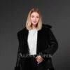 Authentic shearling jackets in black for stylish divas