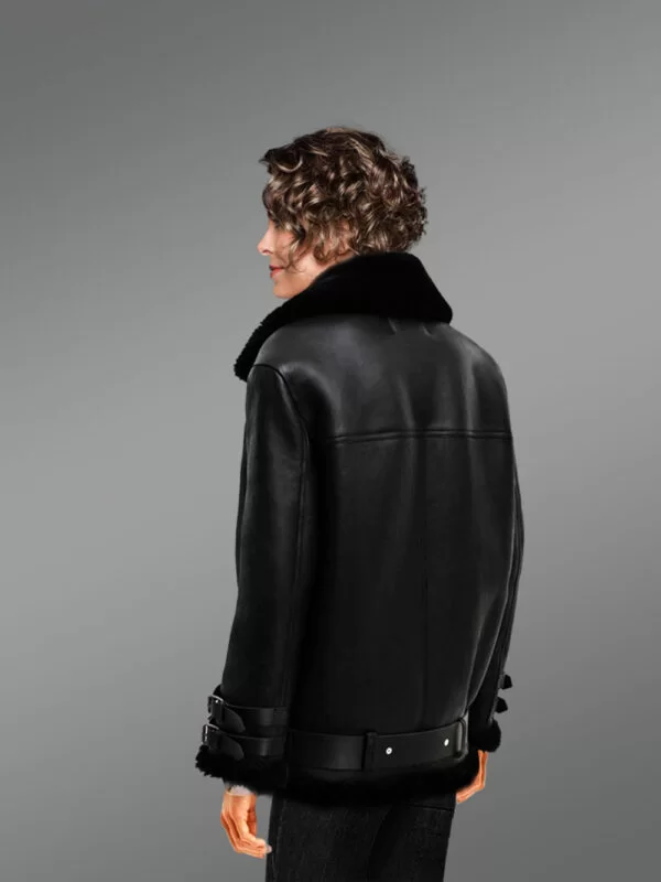 Belted Sheepskin Jacket - Image 3