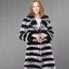 Bi-Color Long Real Fur Warm Winter Coat