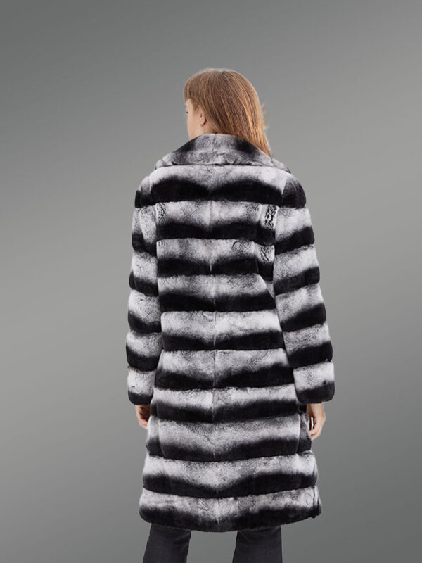 Bi-Color Long Real Fur Warm Winter Coat for Women - Image 6