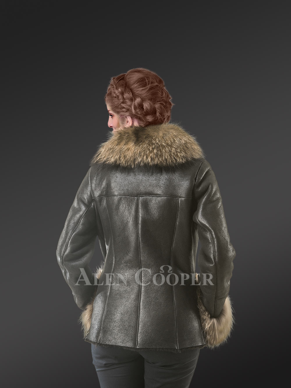 Real Sheepskin Shearling Coat Women - Image 4