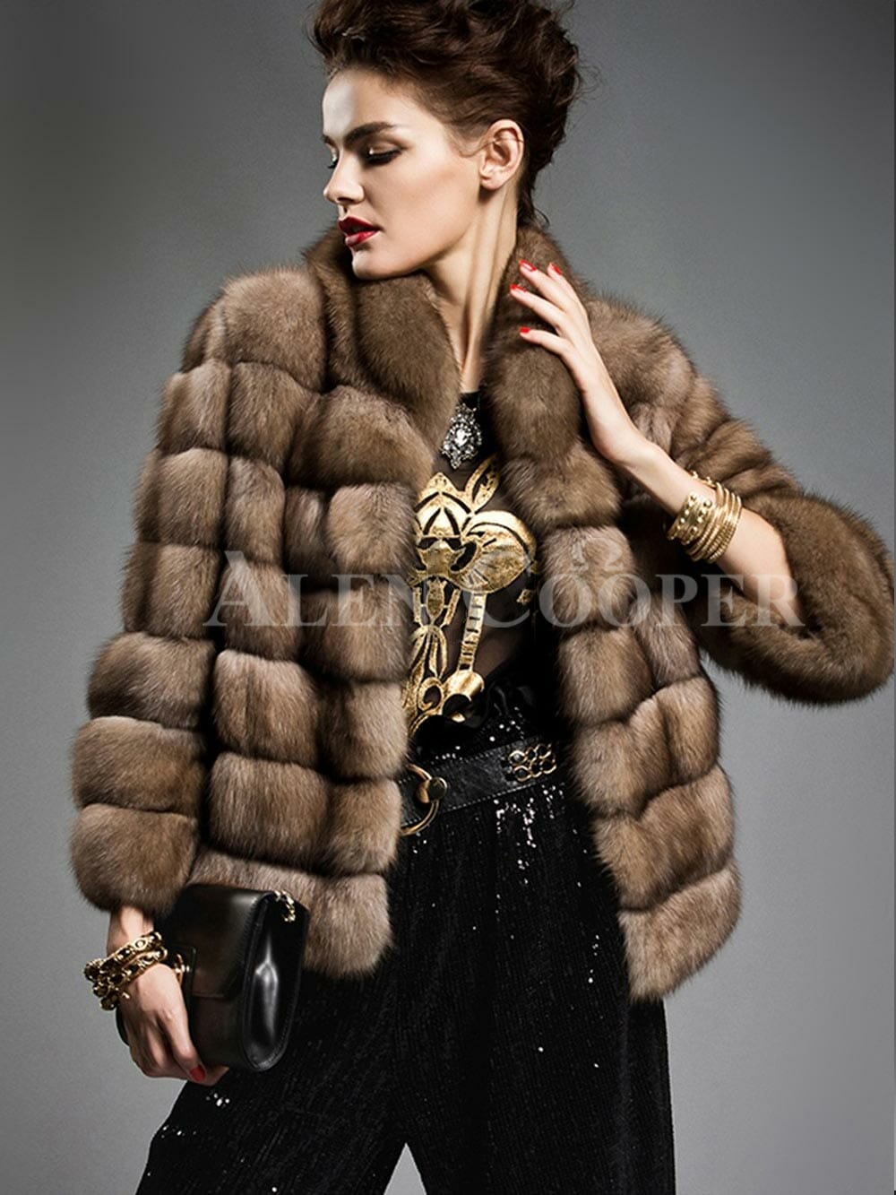 Exotic Range Of Cropped Russian Sable Fur Jacket for Modern And Stylish Women - Image 3