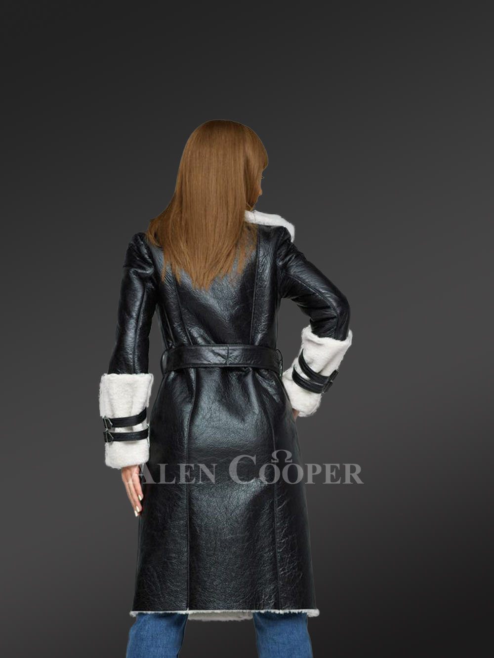 Royal Sheepskin Shearling Overcoat for Women - Image 3