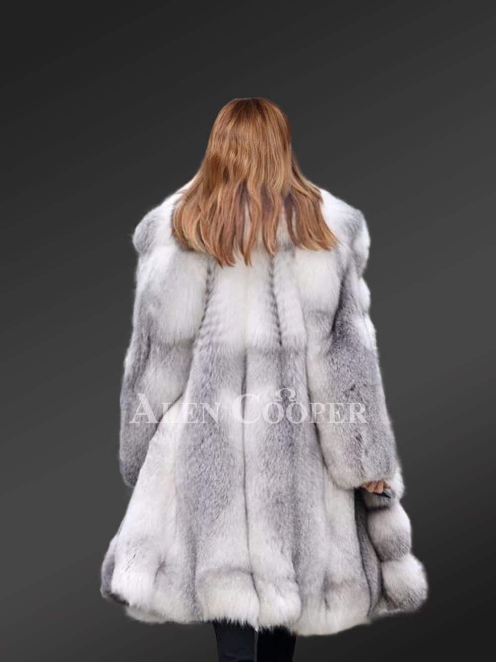 Finland Blue Fox Fur back view