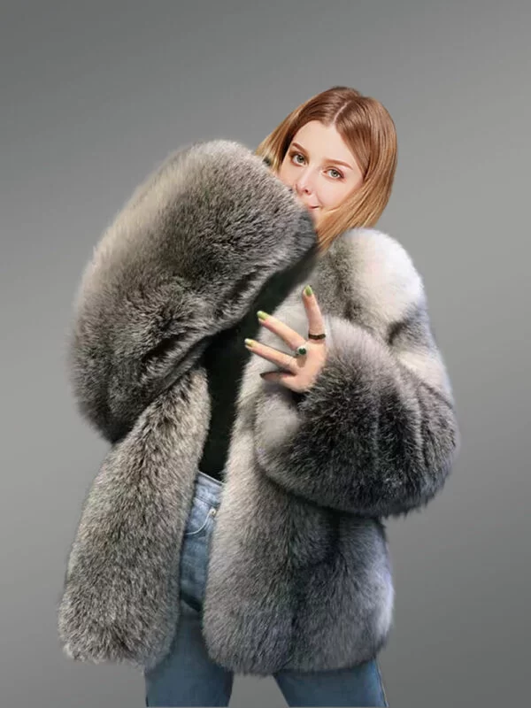 Full Skin Fox Fur Coat for women