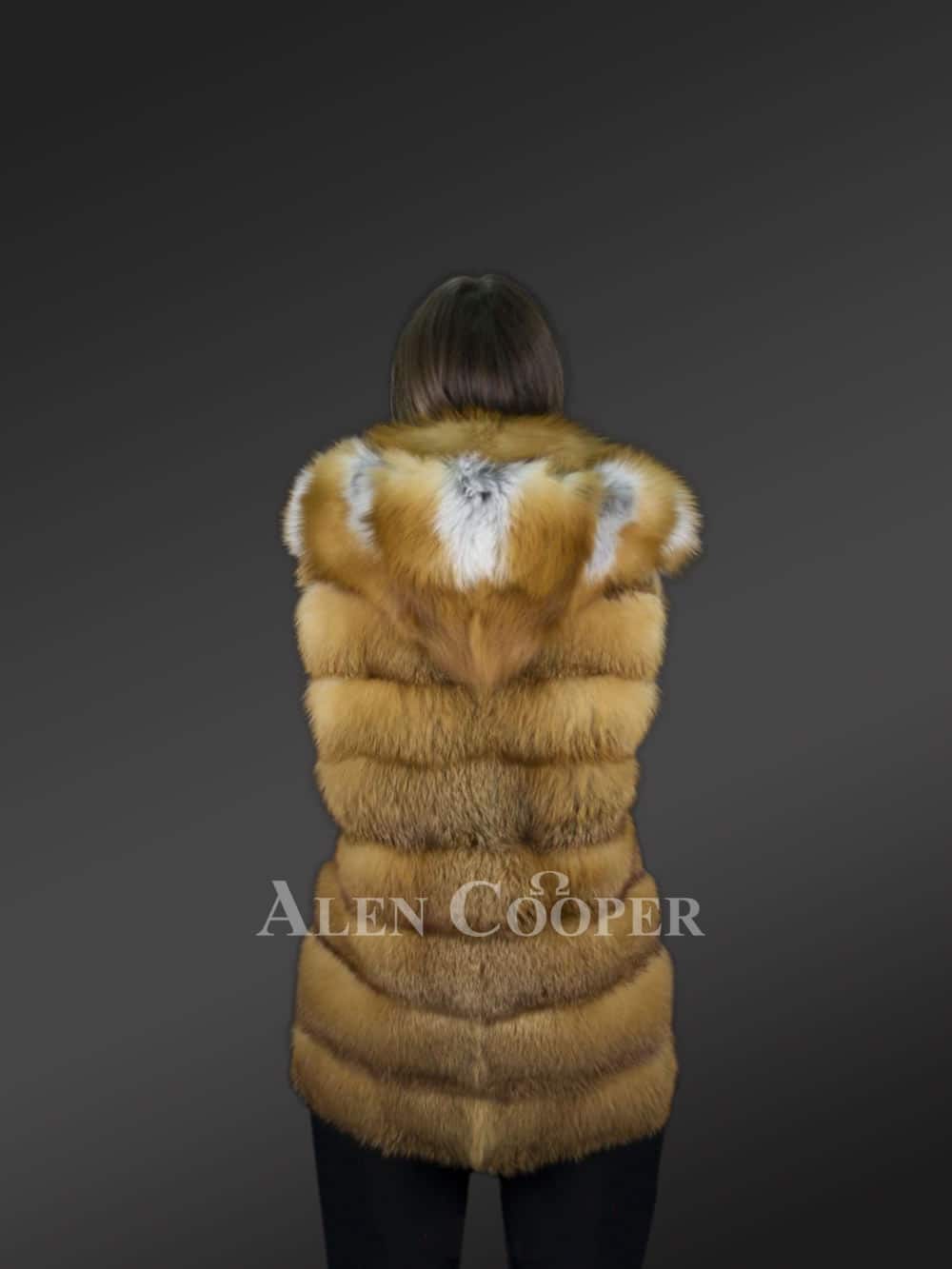 Original Fox Fur Vest for Women with Luxurious Collar - Image 8