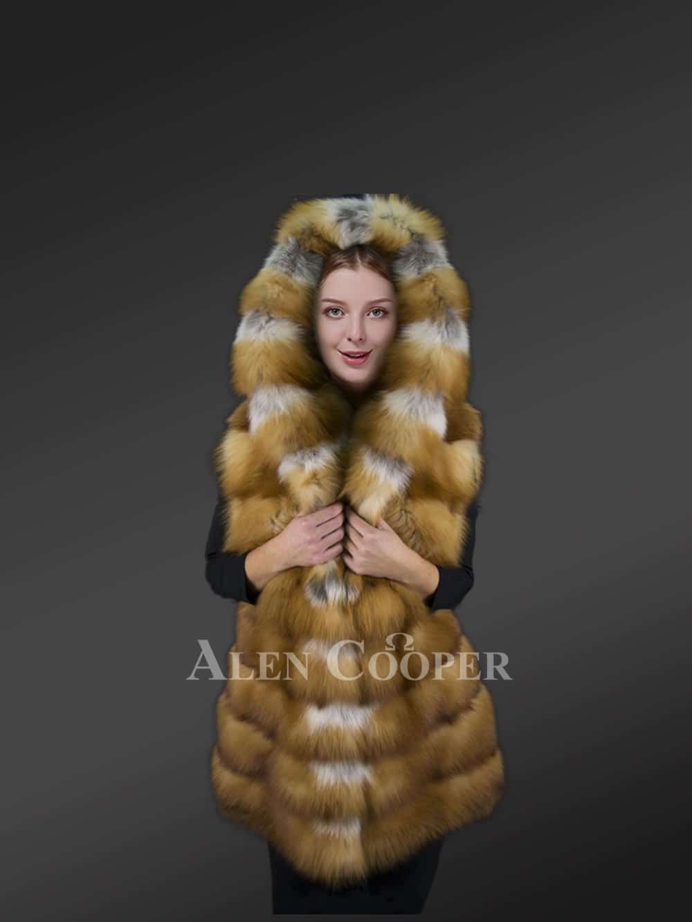 Original Fox Fur Vest for Women with Luxurious Collar - Image 6